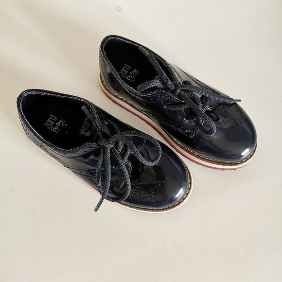 Zara baby Leather oxfords shoes size 25 / toddler 9 - Picture 2 of 6